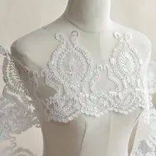 Cindylaceshow свадебное платье кружевная бейка ткань аппликация 3D цветок блёстки вышитые гребешок Вышивание одежда край 12 см