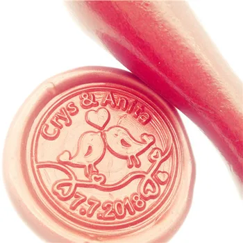 

Bird With Initials Design customize logo Name Box set personalized Letter/Sealing Wax /wedding Wax Seal Stamp Gold Plated Custom