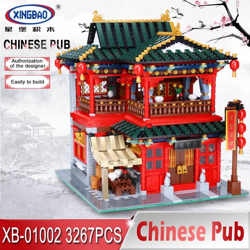 

Xingbao 01002 3267Pcs MOC Creative Series The Beautiful Tavern Set Children Education Building Blocks Bricks Boy Toys Model Gift