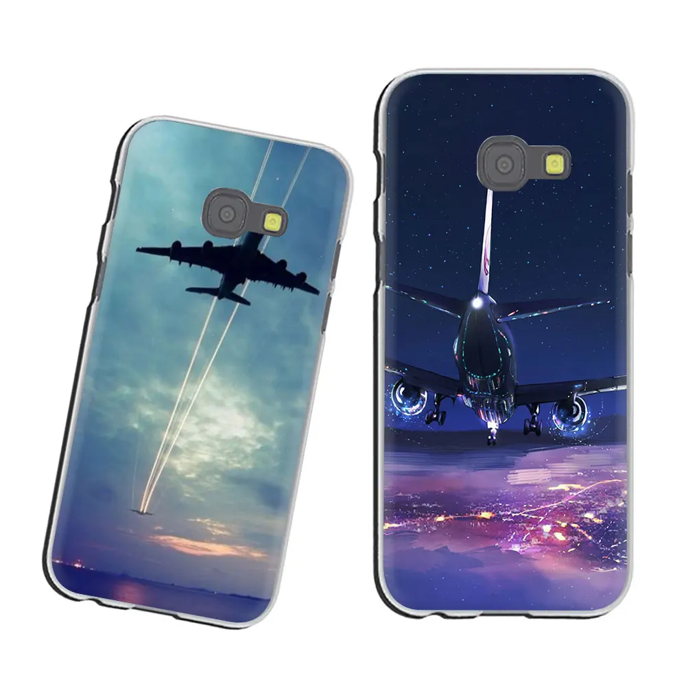 Жесткий чехол для телефона Aircraft Airplane Fly Travel 2015 2016 Galaxy J7 J6 J5 J3 J2 J1 полузавернутый