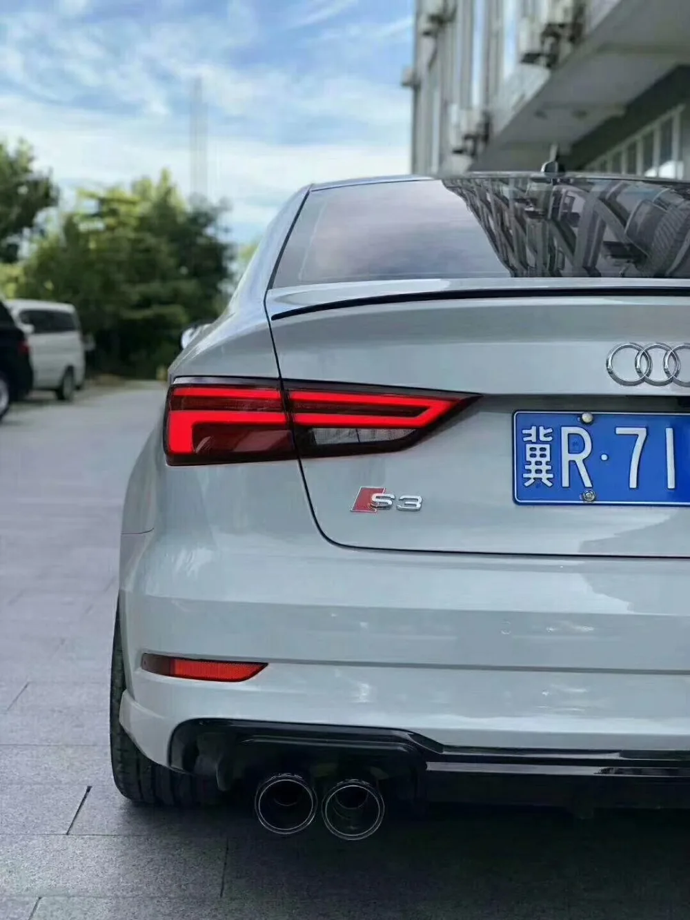 Автомобиль Стайлинг для AUDI A3 задние фонари 2013-2019 светодиодный фонарь светодиодные задние фары с динамическим сигнал поворота