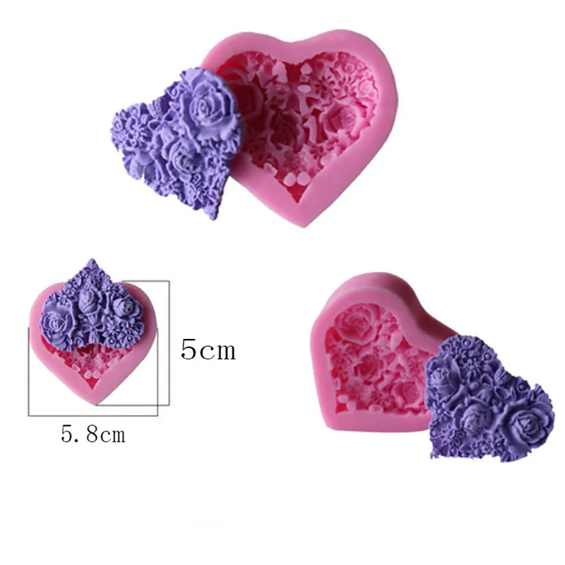 Декоративная силиконовая форма сердце для торта|baking tools|cake decoratingflower shape |