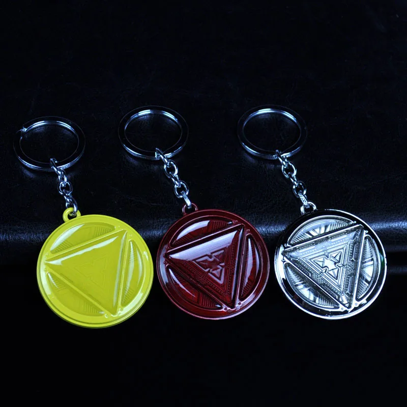 

5CM Energy block Iron Man Metal Movie Key Chains LOGO Anime Keyring Car Keychain Pendant Toy Keyholder anime hot Gifts NEW