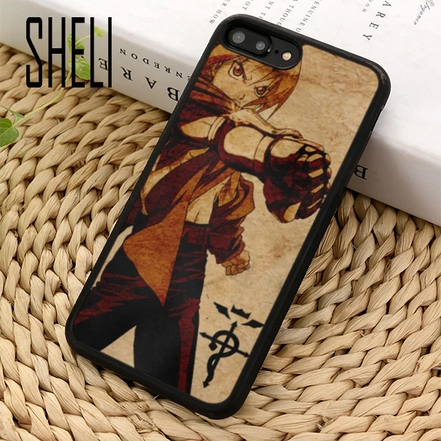 SHELI аниме Стальной алхимик чехол для телефона iPhone 5 6 6s 7 8 plus 11 pro X XR XS max Samsung S7 edge S8 S9