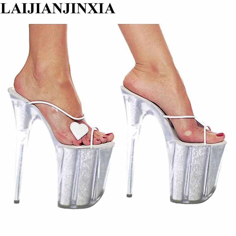LAIJIANJINXIA New Sexy High Heel Slippers Fashion Women Platform Exotic