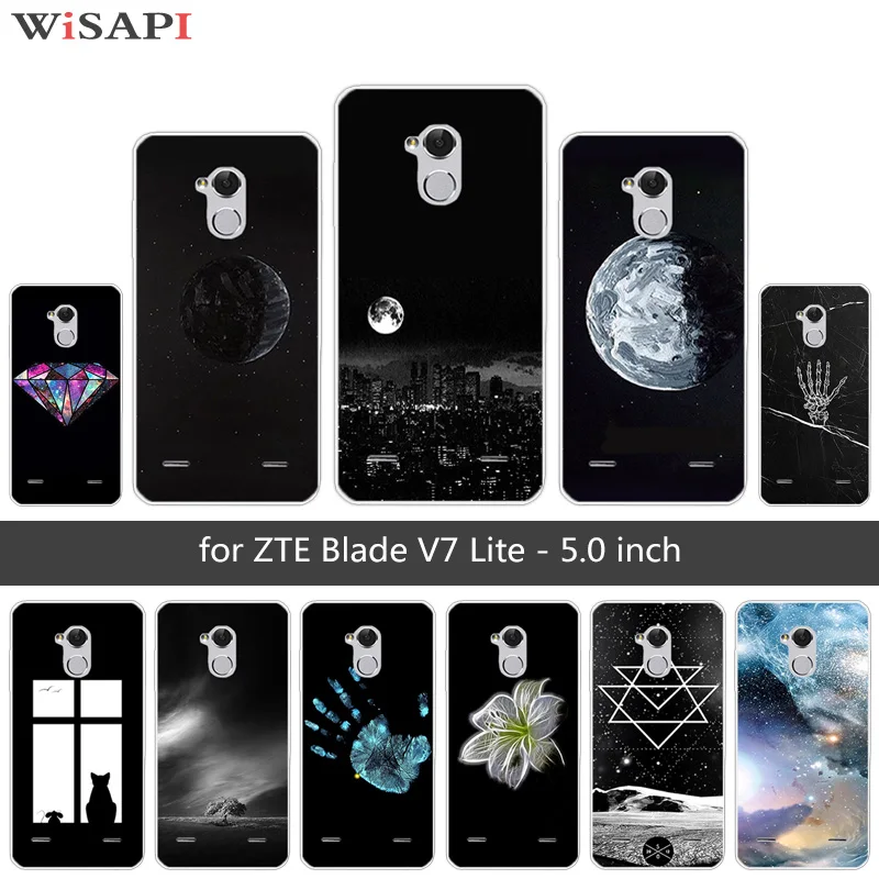 

Soft Silicone for ZTE Blade V7 Lite Phone Case Slim Fundas 5.0 inch Moon Back Covers for ZTE Blade V 7Lite Transparent Coque