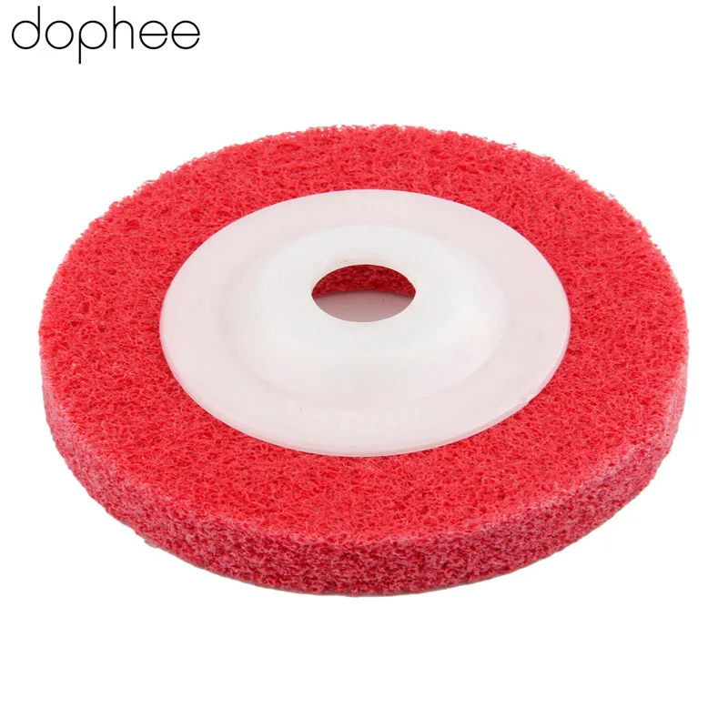 5Pcs 6 inch Fiber Polishing Buffing Wheel Red Nylon Abrasive Wheel Grit 180