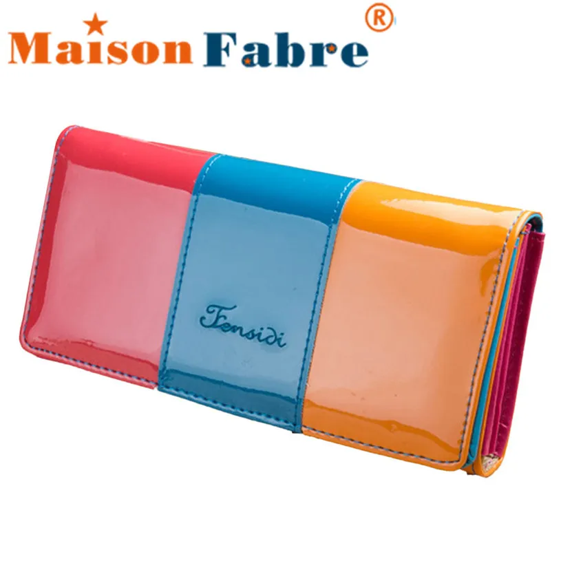  New brand 2015 fashion Wallet Small Fresh Handbag Women long Leather wallets and purses 