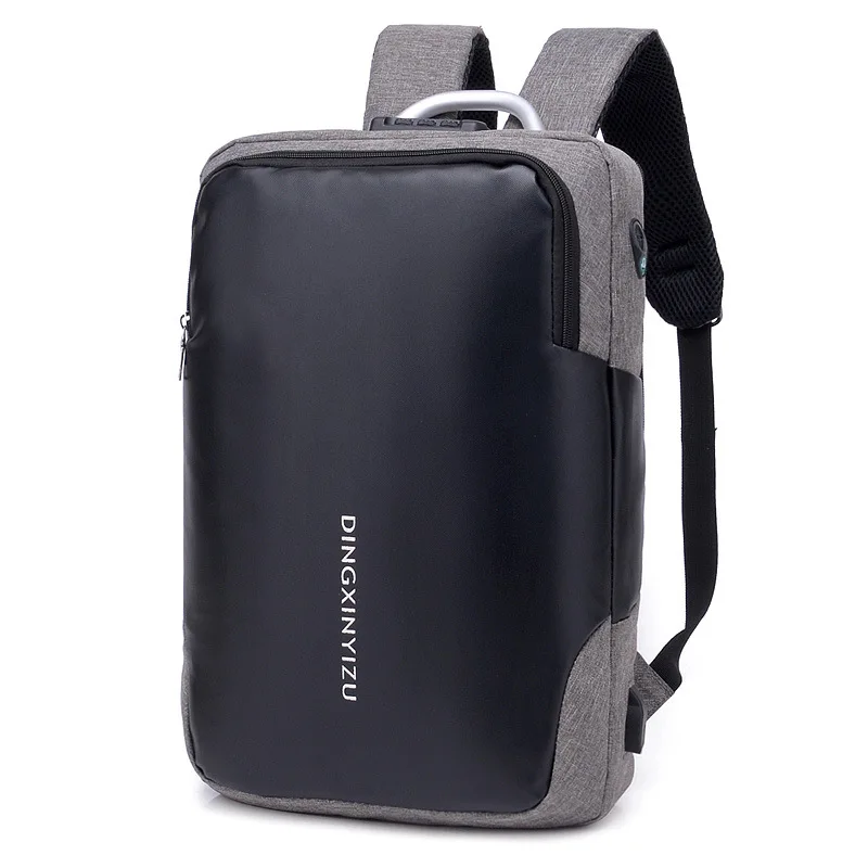 USB Charging Laptop Backpack Men Multifunct Anti Theft Backpack Men Travel Backpack Waterproof School Bag Male Mochila - Цвет: Grey DF040