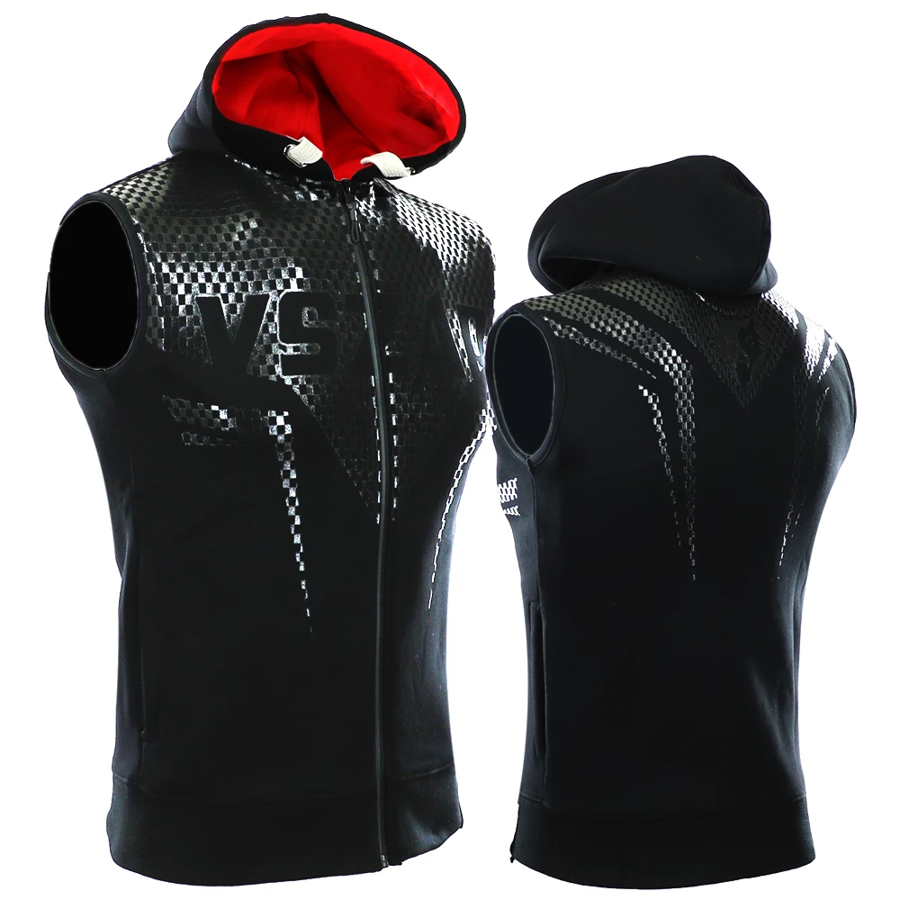 Vszap Fightwear sleeveless MMA hooded hoodies coat Sweatshirts