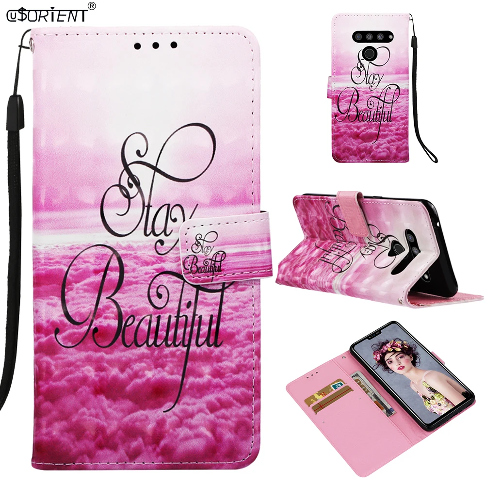 

Leather Case for LG V50 ThinQ Stand Flip Cover for LG V50 ThinQ 5G V 50 Cute 3D Pattern Fitted Wallet Cases LM-V500