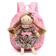 Children Canvas Cartoon Princess School Bags Girls Rucksacks Kindergarten Toddler Backpack Baby Mini Toys Backpack Kid