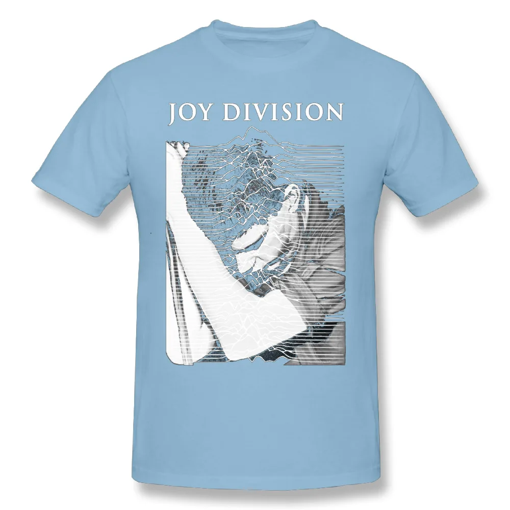 Новое поступление мужская футболка Joy Division модная уличная музыкальная футболка - Цвет: Небесно-голубой