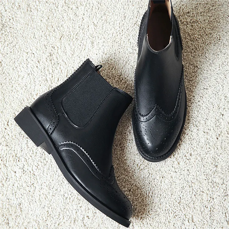 black brogue boots womens
