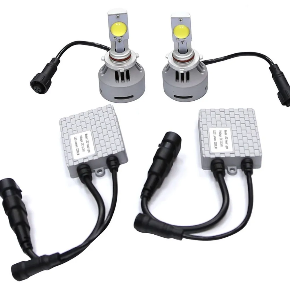 Auto LED Headlight Kit 9005 Hb3 6400lm 64w High Power Ultra Bright 6500k Color 2pcs LED Bulbs (6)