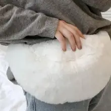 Высококачественная Женская нагрудная сумка из искусственного меха норки полумесяц-фигурный плюшевый сумка-мессенджер