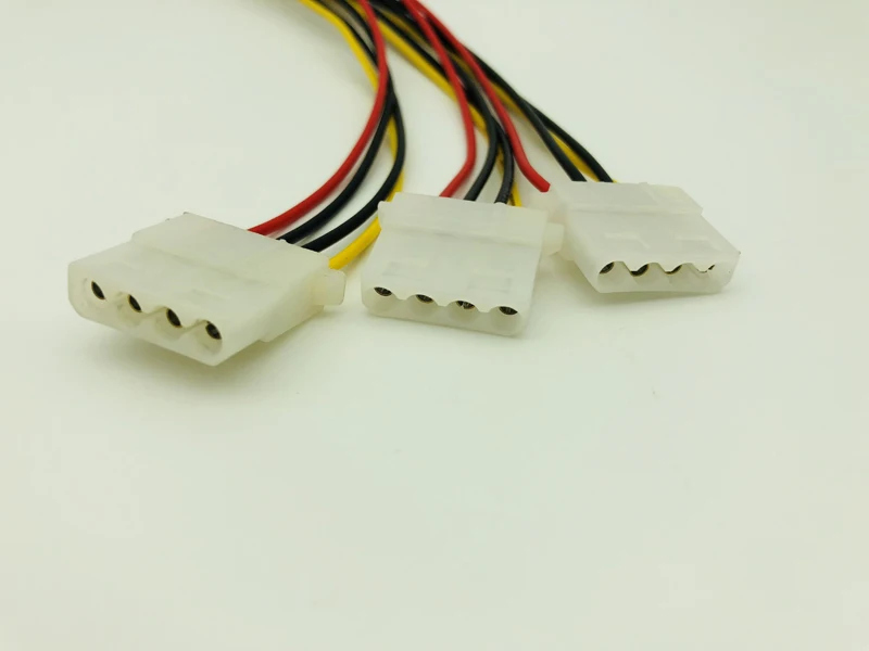 5PCS 4Pin IDE Power Cables 4Pin Molex Male to 3 Molex IDE Female Power Supply Splitter Adapter Cable for BTC Mining High Quality