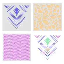 DIY День рождения трафарет для торта квадратный пирог распылительная форма украсить принт сахара дропшиппинг Mar29