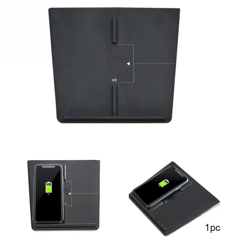 

Wireless Charger for Tesla Model 3 Dual Phone USB Port Center Console Qi Auto Intelligent Fast Charging Console Storage Box Tra