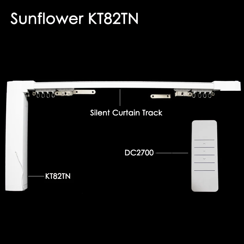 Dooya бесшумный моторизованный карниз для штор DT82/KT82TN/KT82LE комплект электродвигателей для штор для умного дома полностью комплект