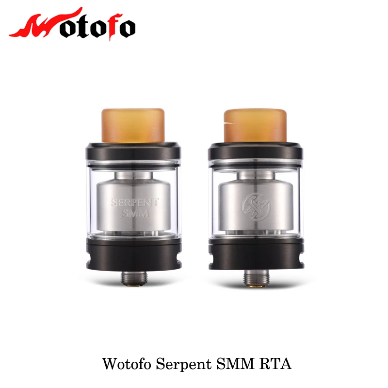 

Electronic Cigarette WOTOFO SERPENT SMM RTA Tank Single Coil Build Deck Dual Adjustable Airflow 4ml Capacity Atomizer Vaporizer