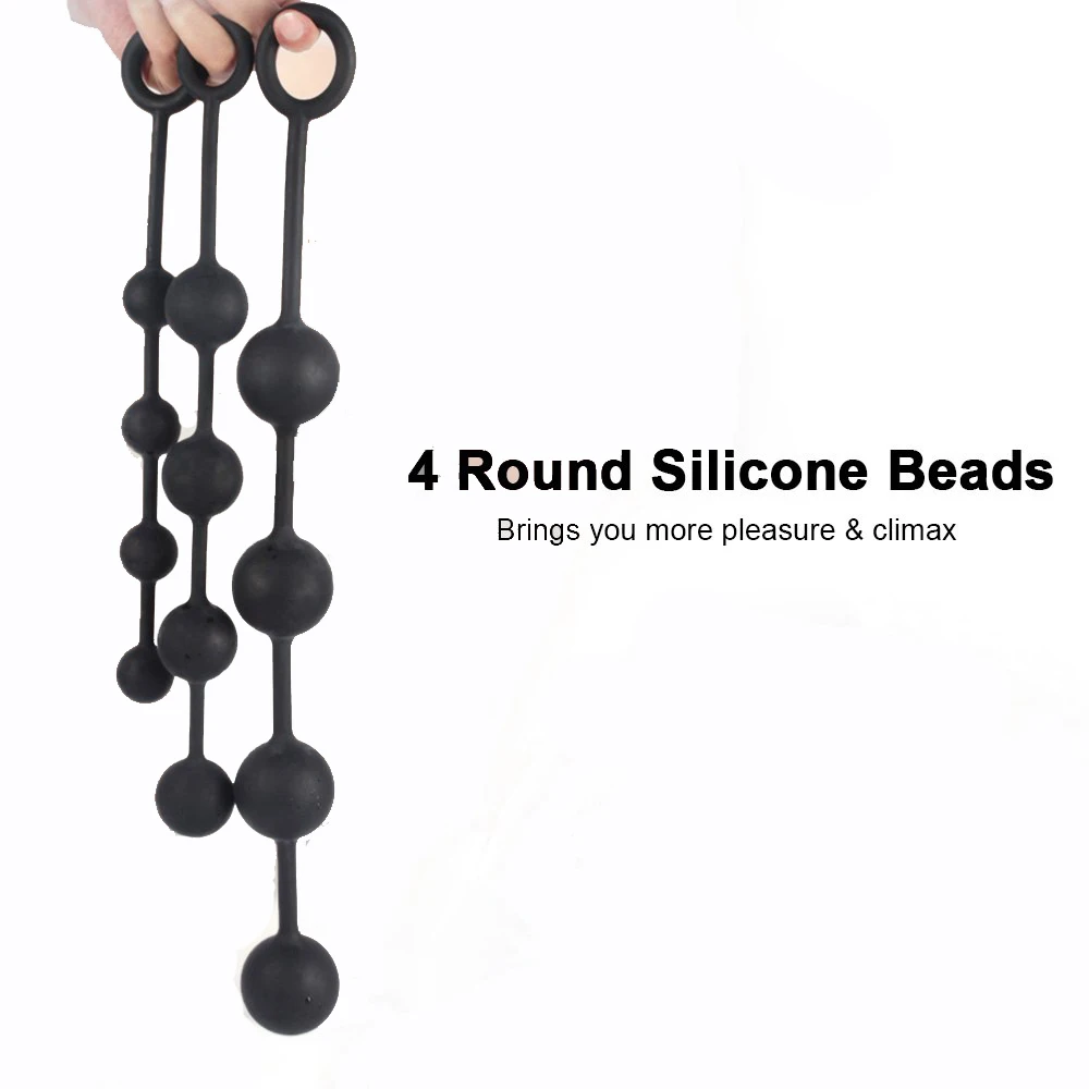 1Pc Silicone Anal Plug & Vaginal Dilator Anal Beads Butt Plug With 4 Anal Balls Expander Vibrant Sex Toys For Women Men Gays