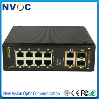 

8*10/100M PoE IEEE 802.3af/at+2*10/100/1000M Combo TP/SFP Unmanaged Industrial PoE Switch,8Port Unmanaged Two-layer PoE Switch