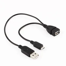 Micro USB Cable Host OTG With USB Power Adapter 2 in 1 Cable For Samsung/HTC/Sony/HUAWEI/Xiaomi Android Mobile Phone