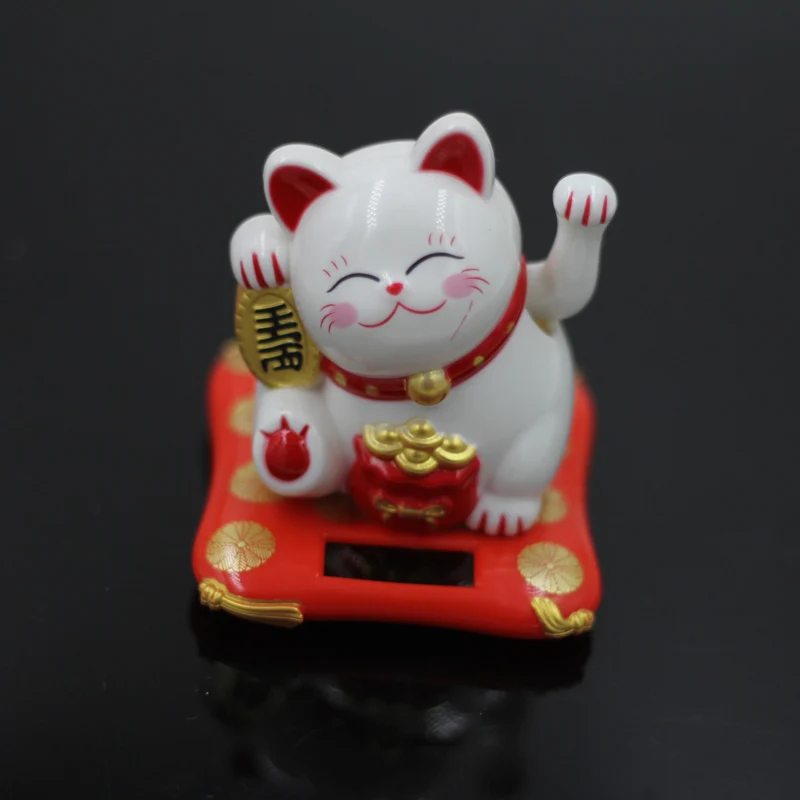 Манэки нэко модная новинка черно белая на солнечной энергии удача коту удачи для