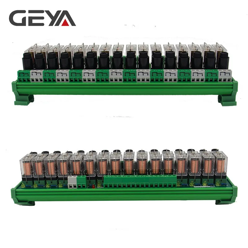GEYA NGG2R 16 канальный Omron релейный модуль с предохранителем 12VDC 24VDC Реле PLC 1NO1NC|Реле| |