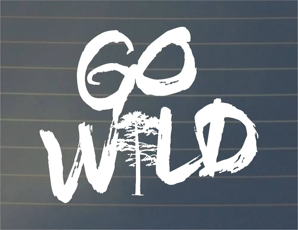 Автомобильные наклейки Text Go Wild Nature походные автомобильные виниловые приключения