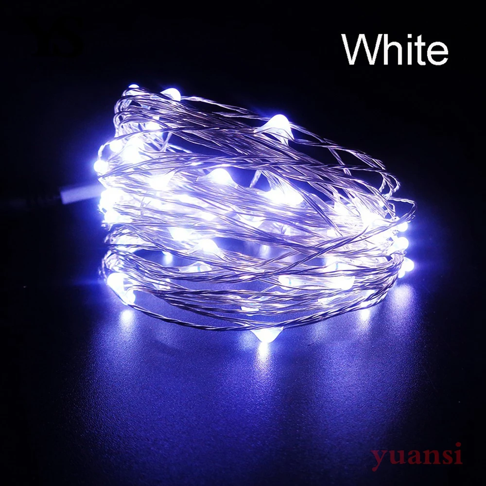 30 м 40 50 LED DC12V микро рисовая проволока медная гирлянда для вечеринки DC женский
