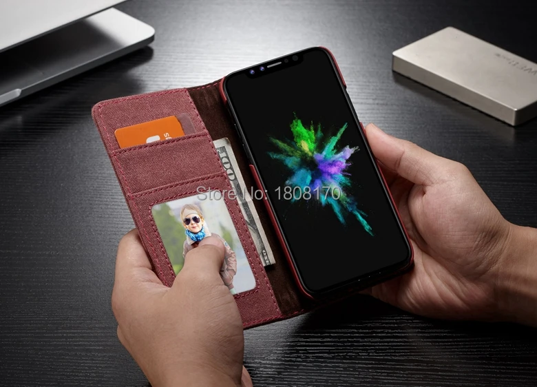 CaseMe кожаный бумажник чехол для iPhone X iPhone samsung Galaxy S9 плюс NOTE8 Ретро карт функцией подставки и отделением для Винтаж Крышка 30 шт