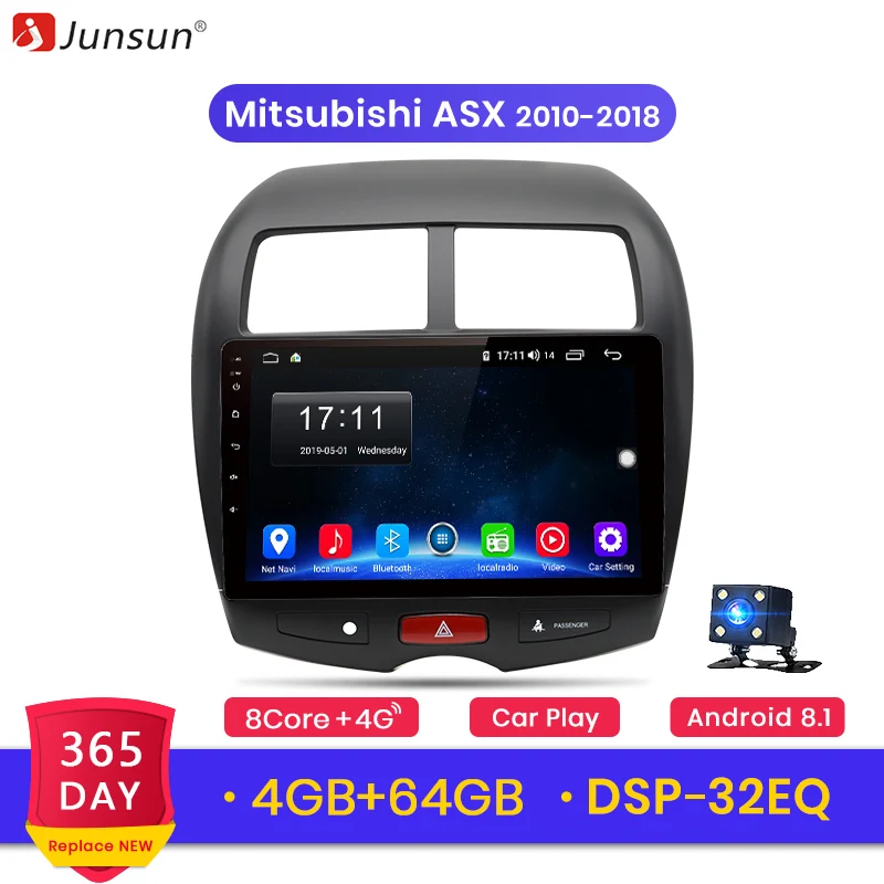 Junsun 4G + 64G CarPlay DSP Android 8 1 автомобильный Радио Мультимедиа Стерео Аудио плеер gps 2 Din