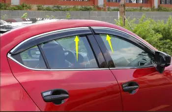 

For Mazda 3 Onksella 2014-2017 Car Rain Shield Awning Trim Cover Side Window Deflector Door Rain Sun Shield Side Windows Cover