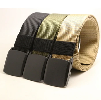 

High Quality Canvas Outdoor Tactical Durable Pure Color Web Belt Nylon Sport Military Men Comfortable Waistband Wearing Any Time