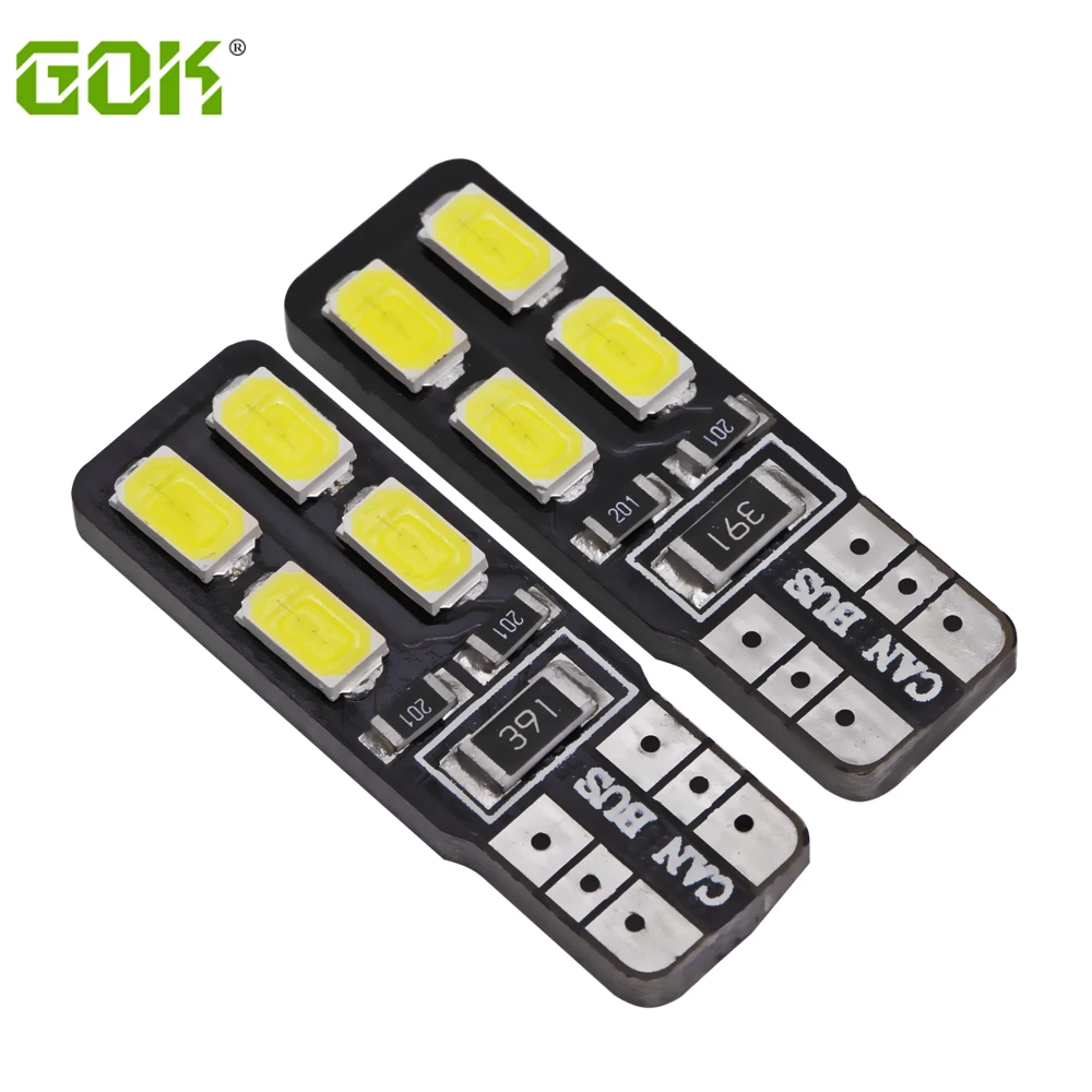 Супер яркий! 100 X T10 W5W led canbus 8smd 194 168 5730 Canbus безошибочные автомобильные лампы