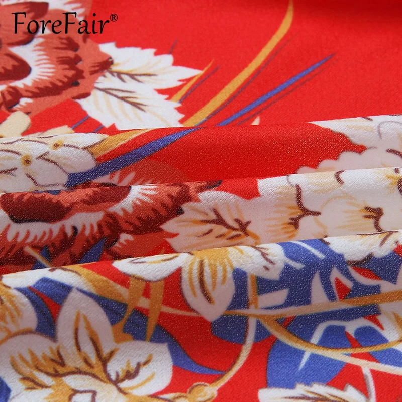 Женский комбинезон с цветочным принтом Forefair Свободный на бретельках бантом и