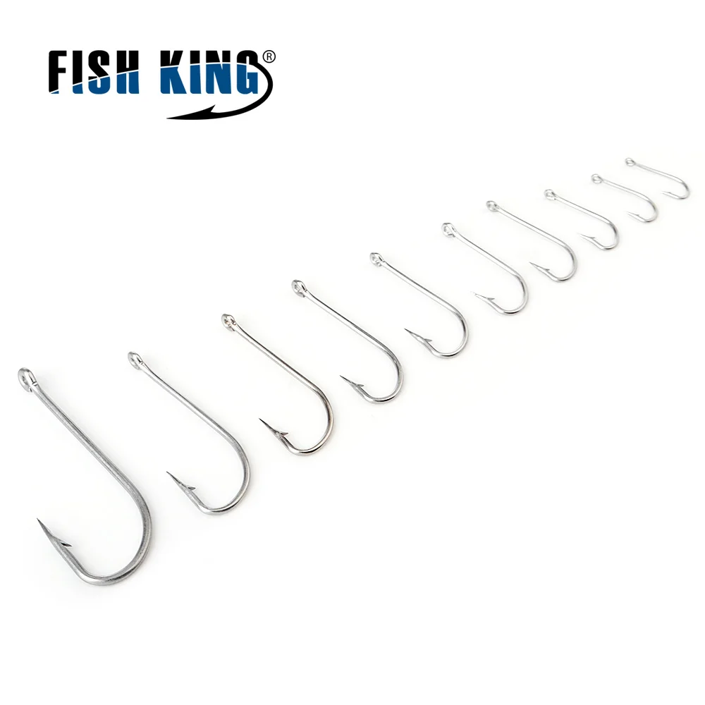 FISH KING 401SS рыболовные мягкие крючки 6/0#-1/0#25 шт. 1#-8#50 шт. крючки для Червяков широкий суперзамок крючок-приманка для рыбы Крючки