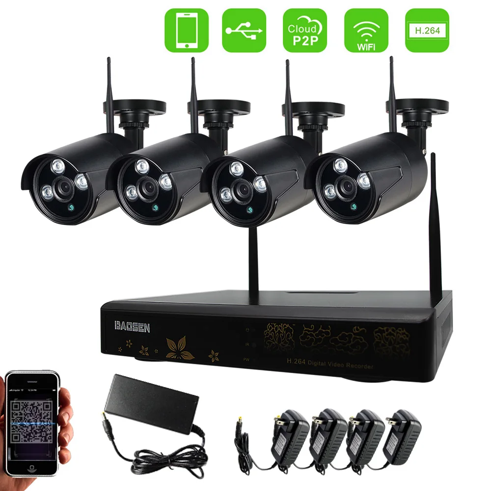 Daosen High Standard in Quality 4CH wireless 720P indoor IP camera |