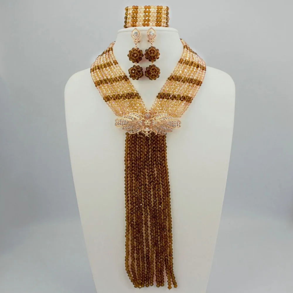 

African beads necklace set women jewelry sets for wedding party lady party necklace new design