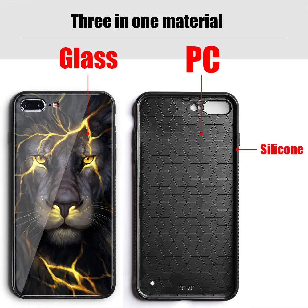 TOMKAS Tempered Glass Cases For Xiaomi Redmi 5 Plus Case Mi A1 8 Glossy Animal Silicone Cover Case For Xiaomi Redmi 4X Note 5 4X