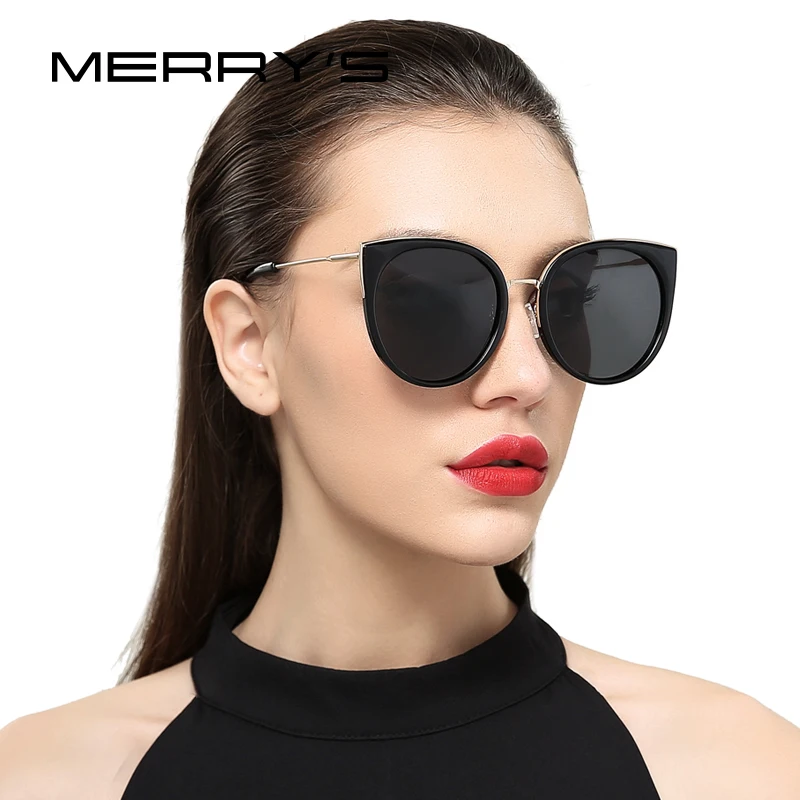 Merry's Для женщин классический Брендовая Дизайнерская обувь кошачий глаз поляризованные Солнцезащитные очки для женщин модные Защита от