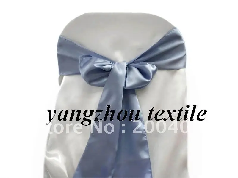 gray satin sash/chair cover sash/satin chair bow/satin chair sashin