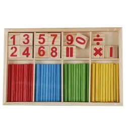 Детские Деревянные Подсчета математическая игра игрушки для математики Дети дошкольного образования палочки для развития интеллекта