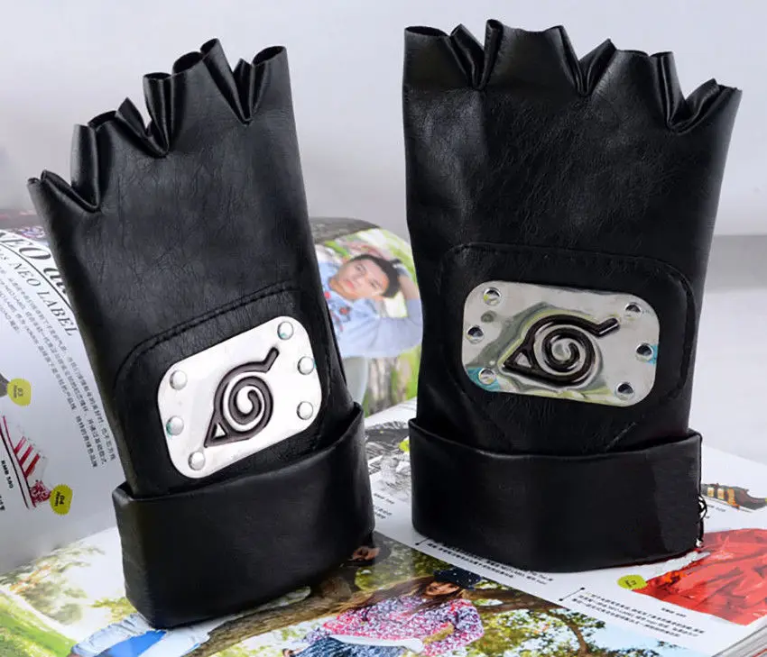 Mtxc Naruto Cosplay Accessories Konoha Des Gants Noir 