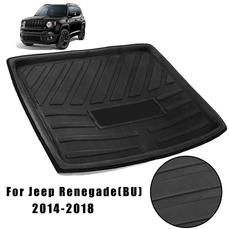 

Autoleader New Rear Boot Cargo Liner Trunk Floor Mat Luggage Tray for Jeep Renegade 2014-2018 Car Carpet Boot Tray Protector Mat