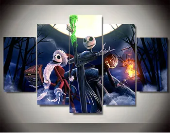

Halloween Jack Sally 5pcs set 5D diamond embroidery,Diy 5d diamond Painting cross stitch,diamond mosaic,wall sticker,home decor