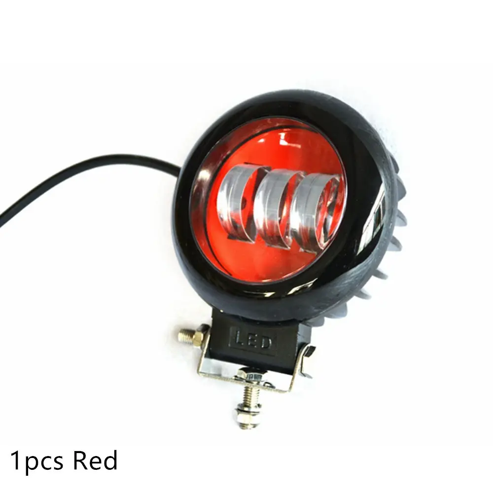 4,5 дюймов 60 Вт с кронштейном светодиодный противотуманный светильник, светодиодный рабочий светильник круглый для Jeep wrangler мотоцикл светодиодный противотуманный светильник для велосипеда - Цвет: Red 1pcs