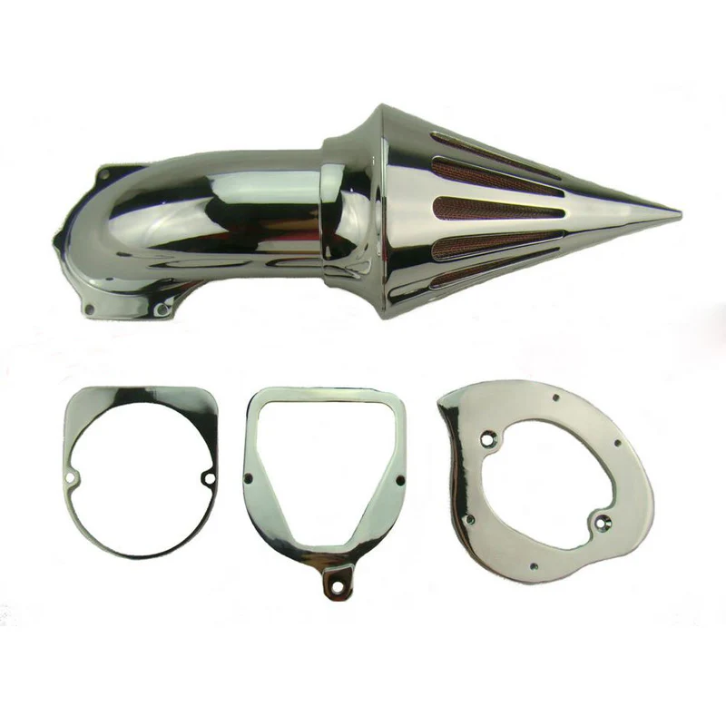Motorcycle Spike Air Cleaner Intake Filter Replacement Kit For Honda Shadow ACE VT 750 D C Chrome